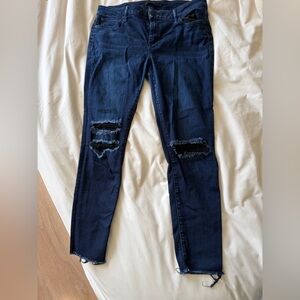 Joe's Jeans Dark Blue Distressed Skinny Jeans